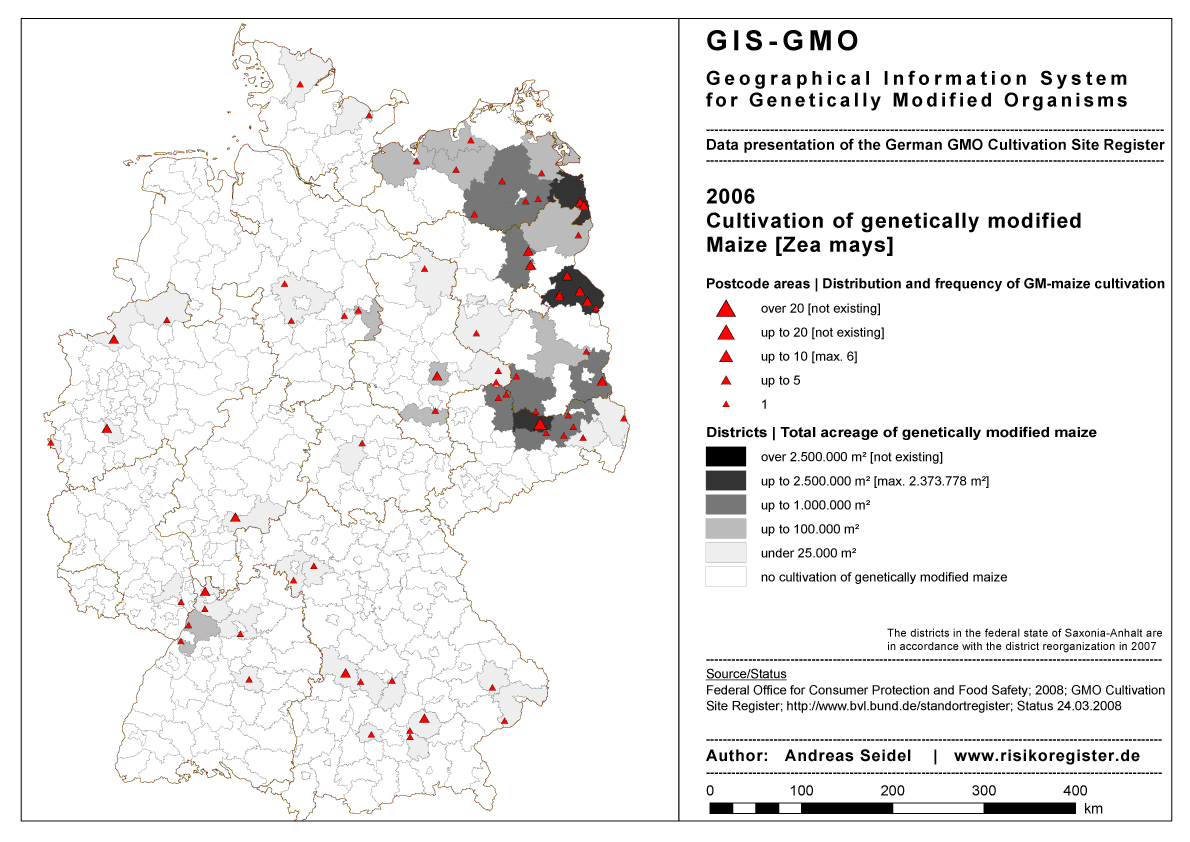 Anbau von Gentechnikmais 2006