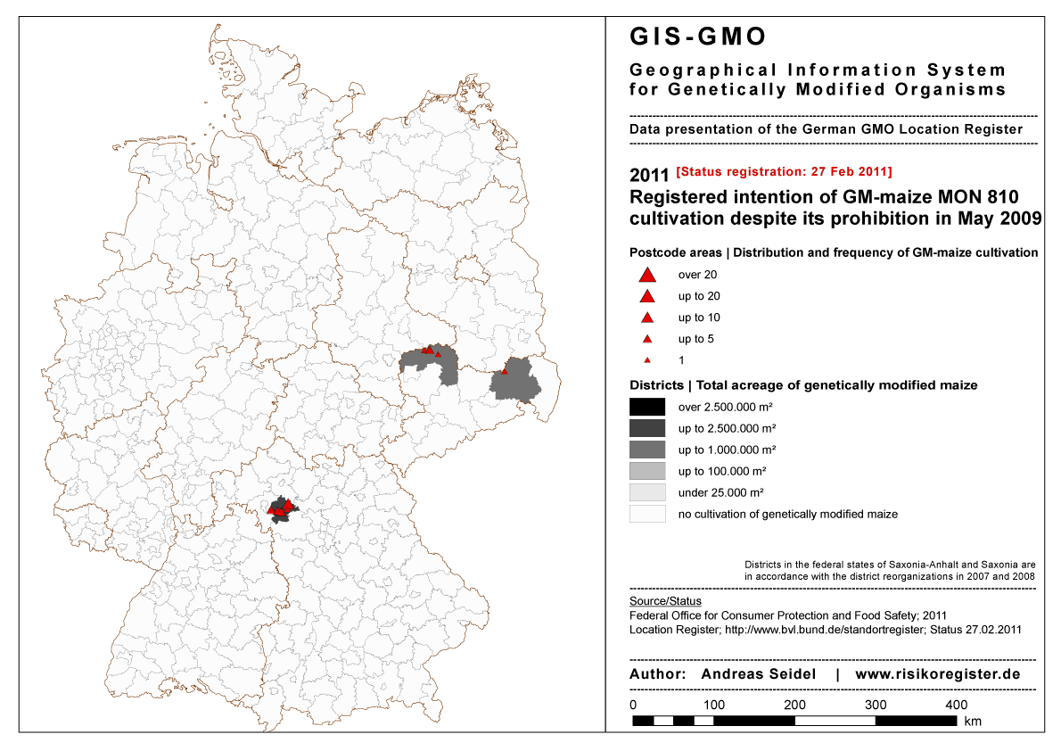 Geplanter Anbau von Gentechnikmais 2011 trotz aktuellem Anbauverbot fr MON 810